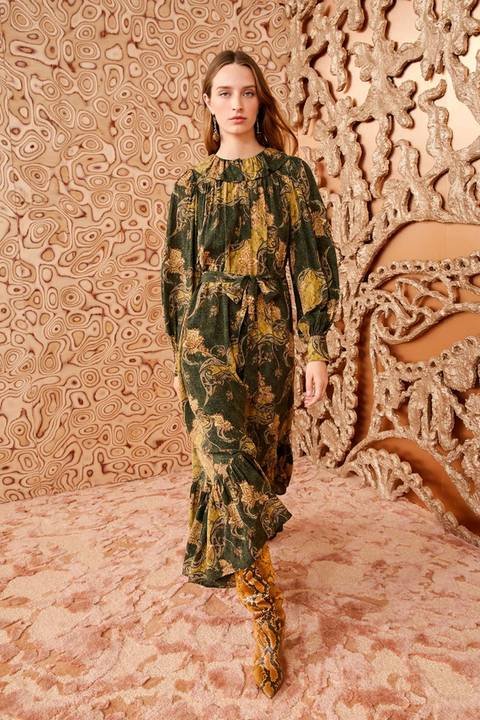 Snake Boots With Maxi Dress