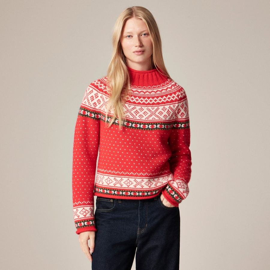 Fair isle sweater dark jeans