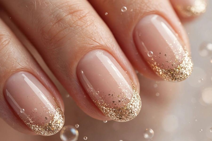 Champagne Glitter French