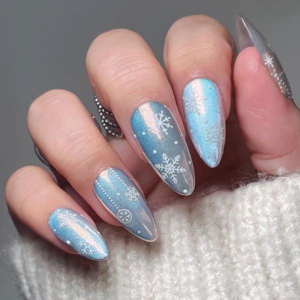 Icy Blue Chrome Sparkle