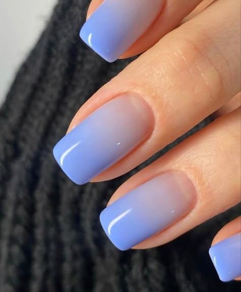 Beginner friendly blue ombre winter nails