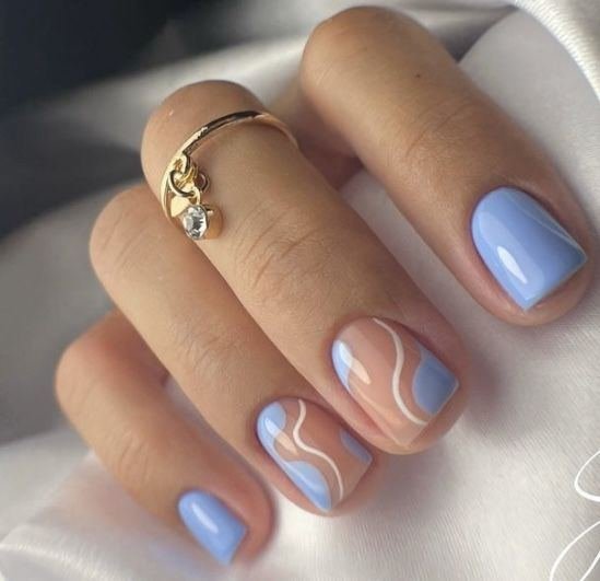 Petite perfect blue winter nails