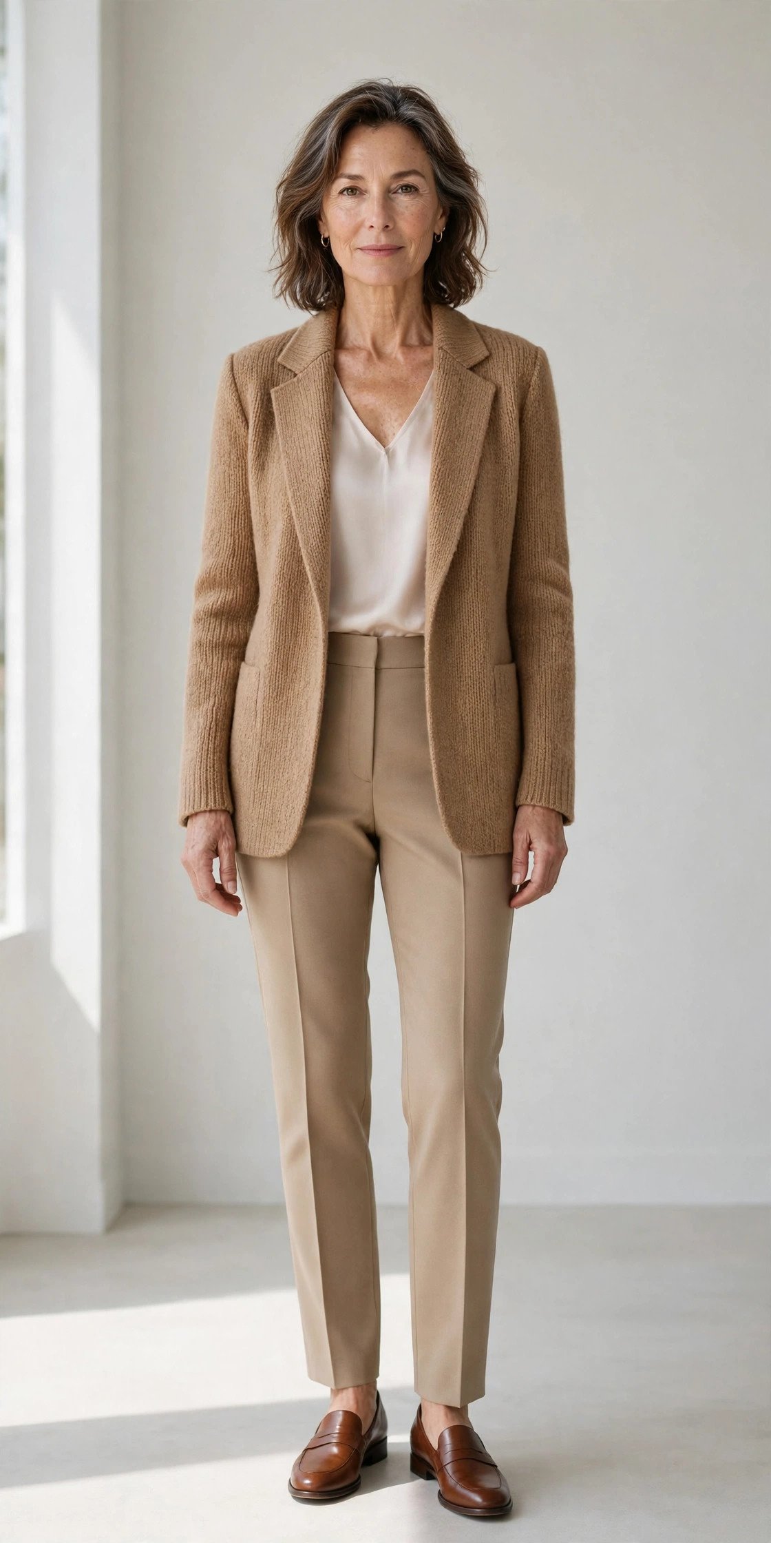 Knit blazer casual professional style