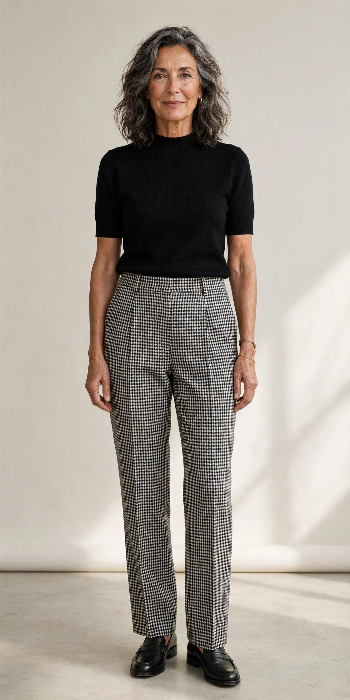 Structured knit tee for office