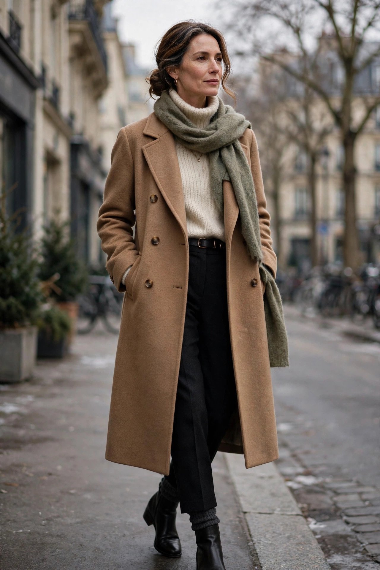 Camel Wool Coat Over Everything