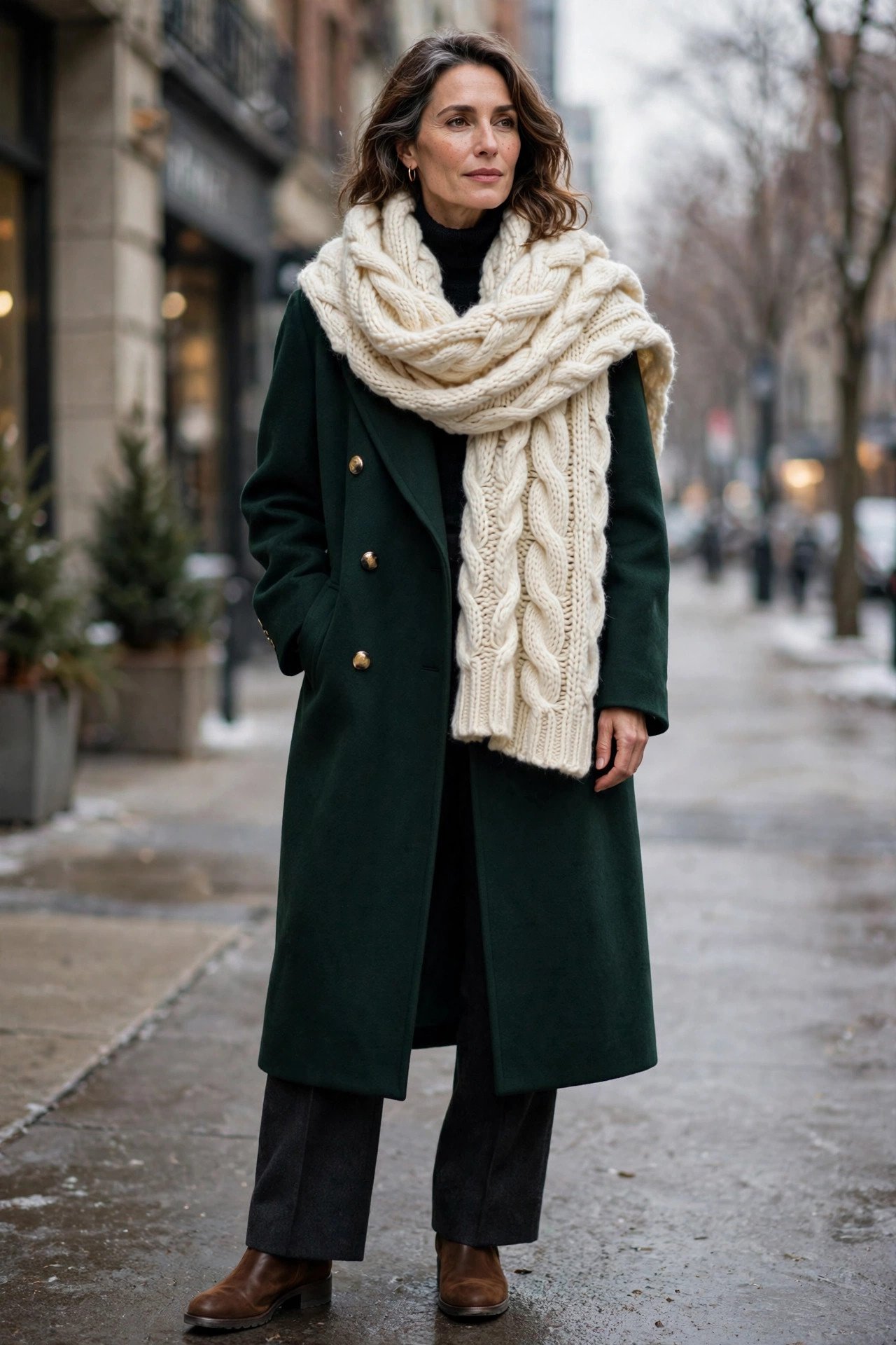 Oversized Scarf as the Statement