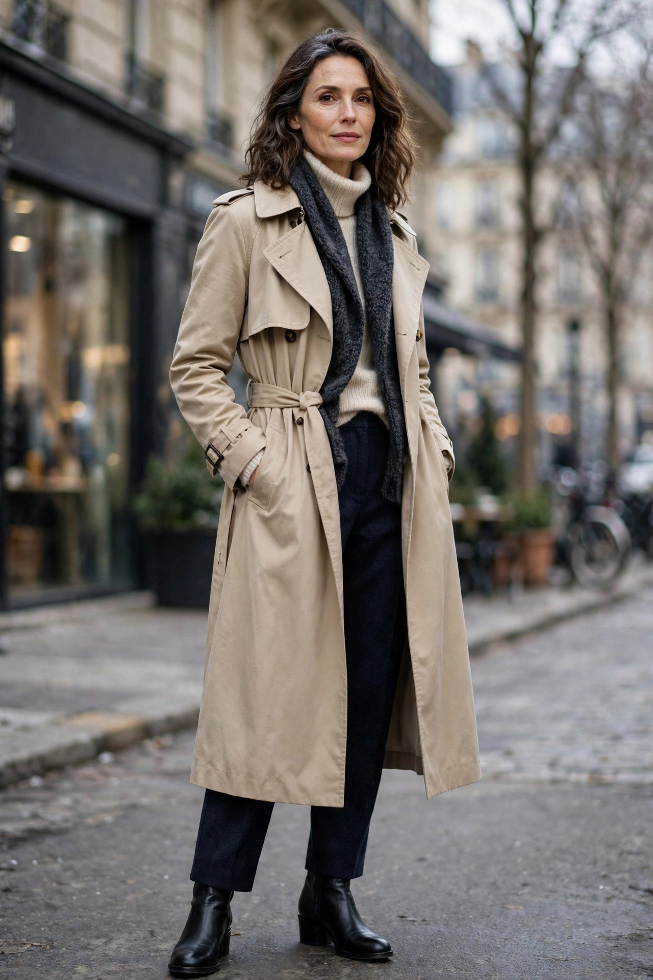 Trench Coat Over Winter Layers