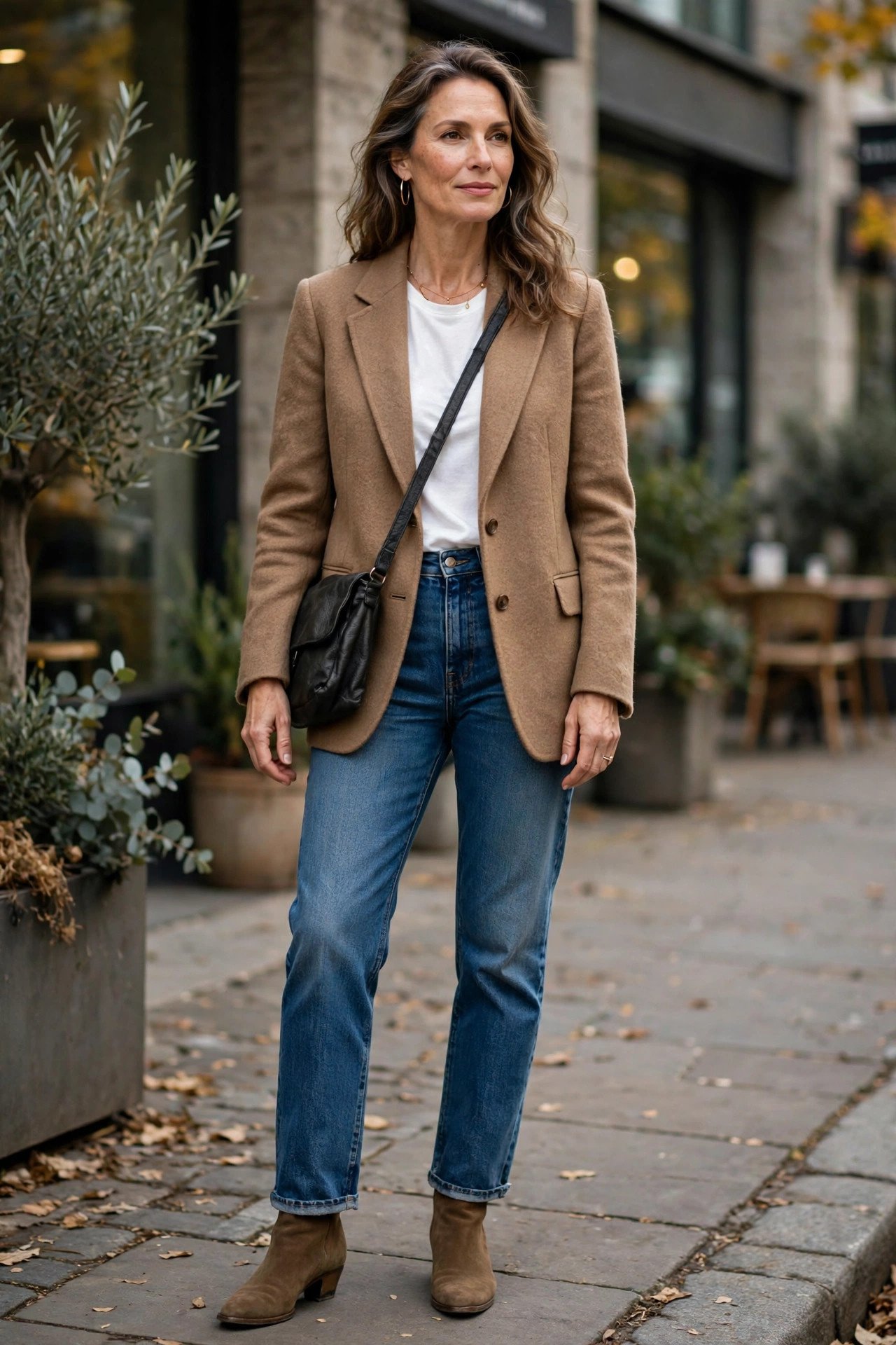 Wool Blazer and Jeans