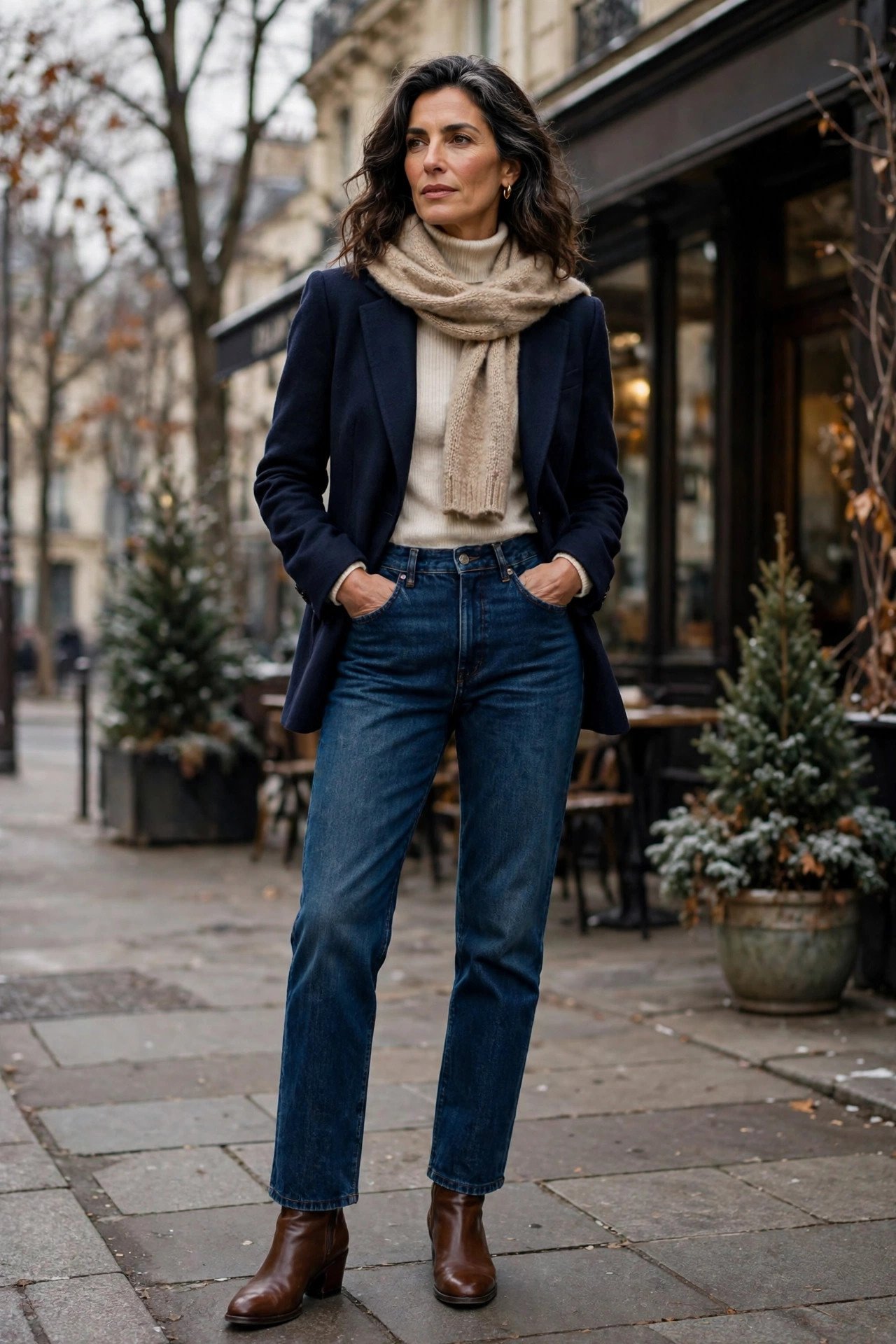 Jeans and Blazer Winter Combo