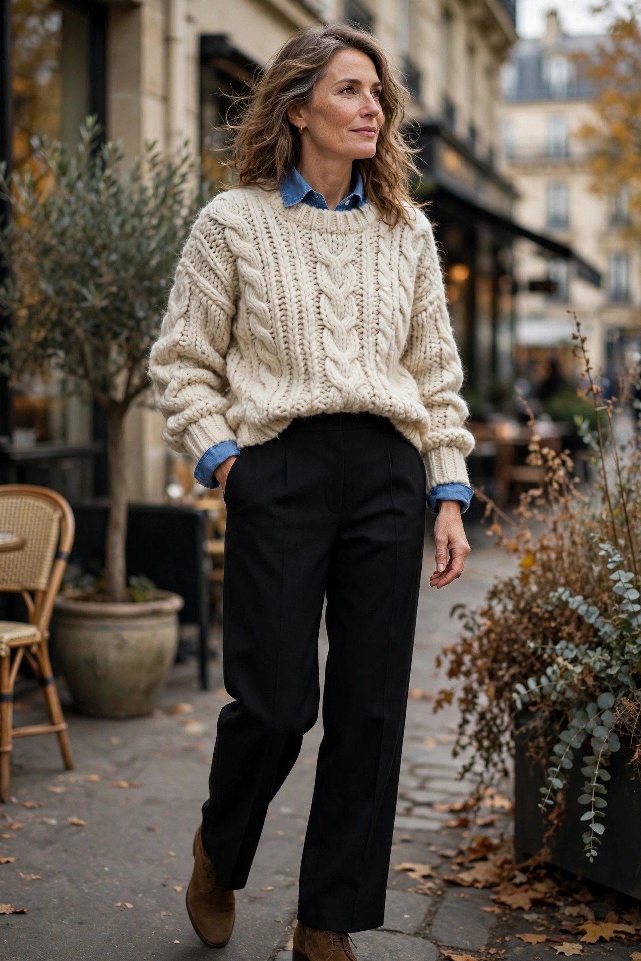 Sweater Over Button-Down