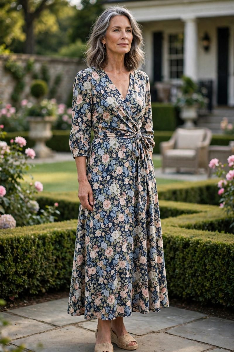 Floral Wrap Dress