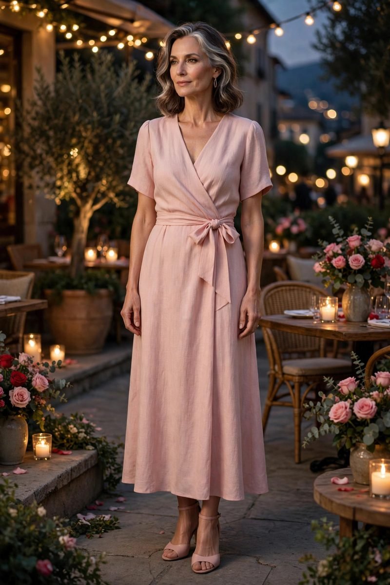 Blush Wrap Dress