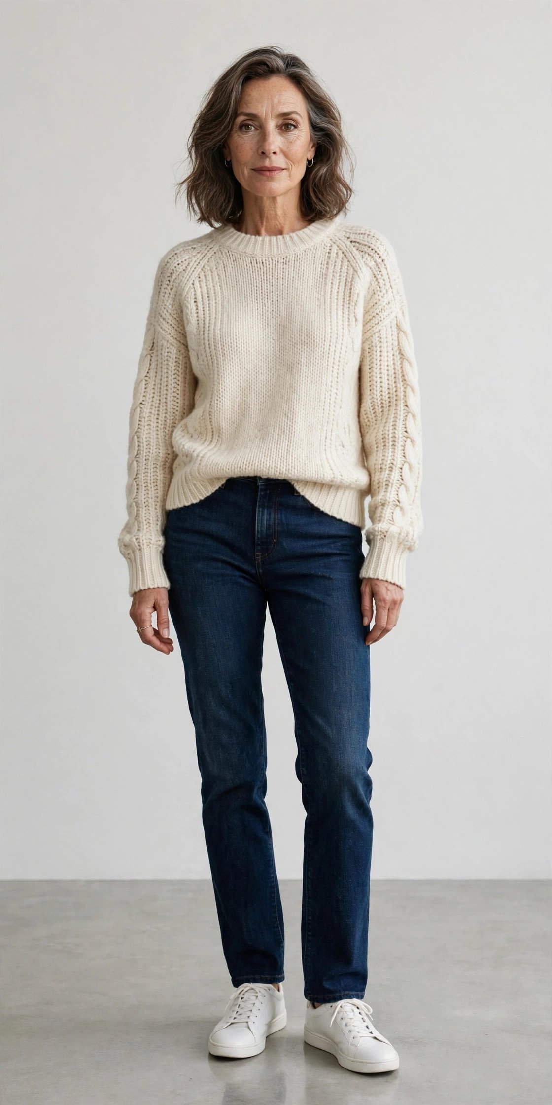 Soft zip fleece with jeans casual outfit