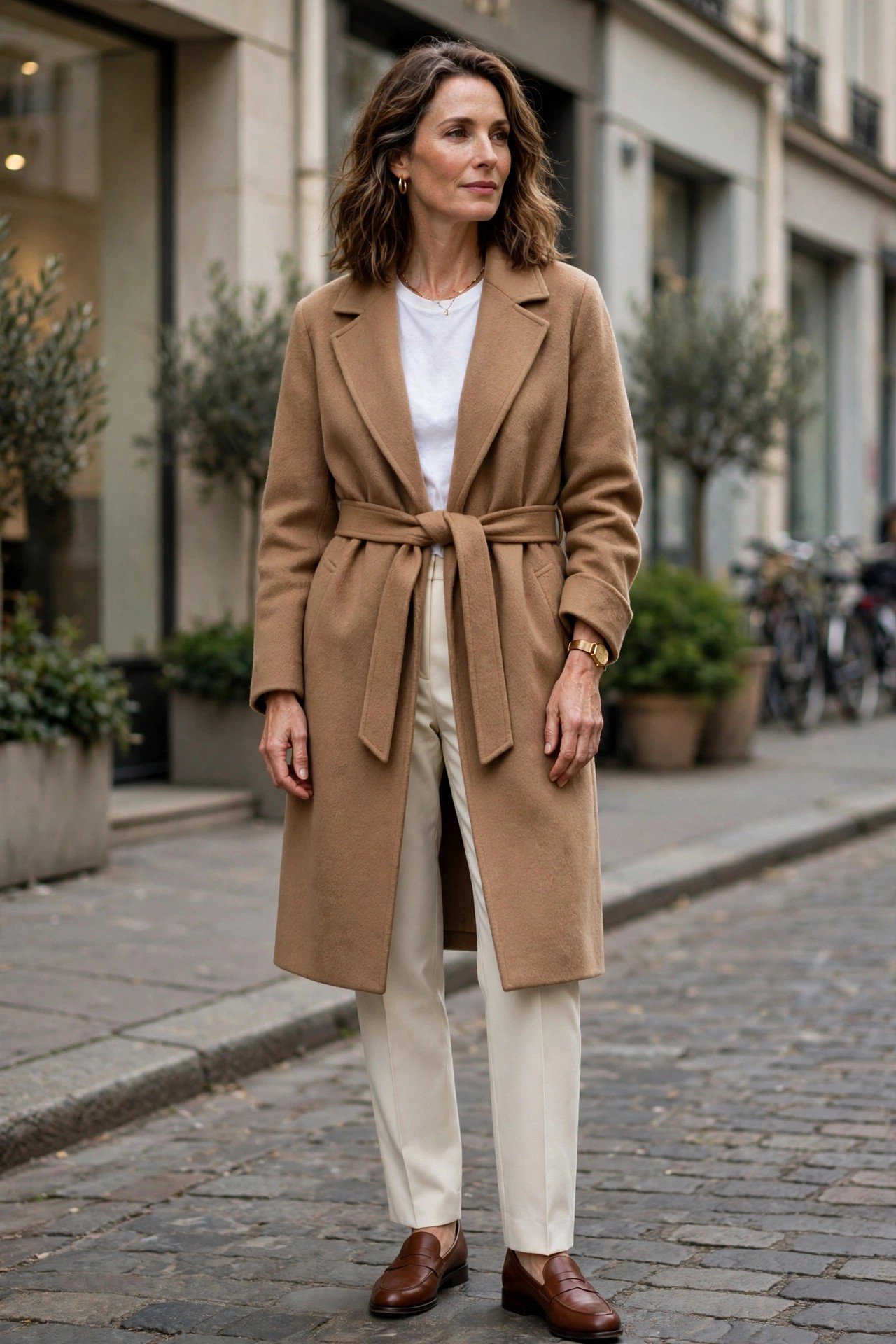Elegant mature woman winter style
