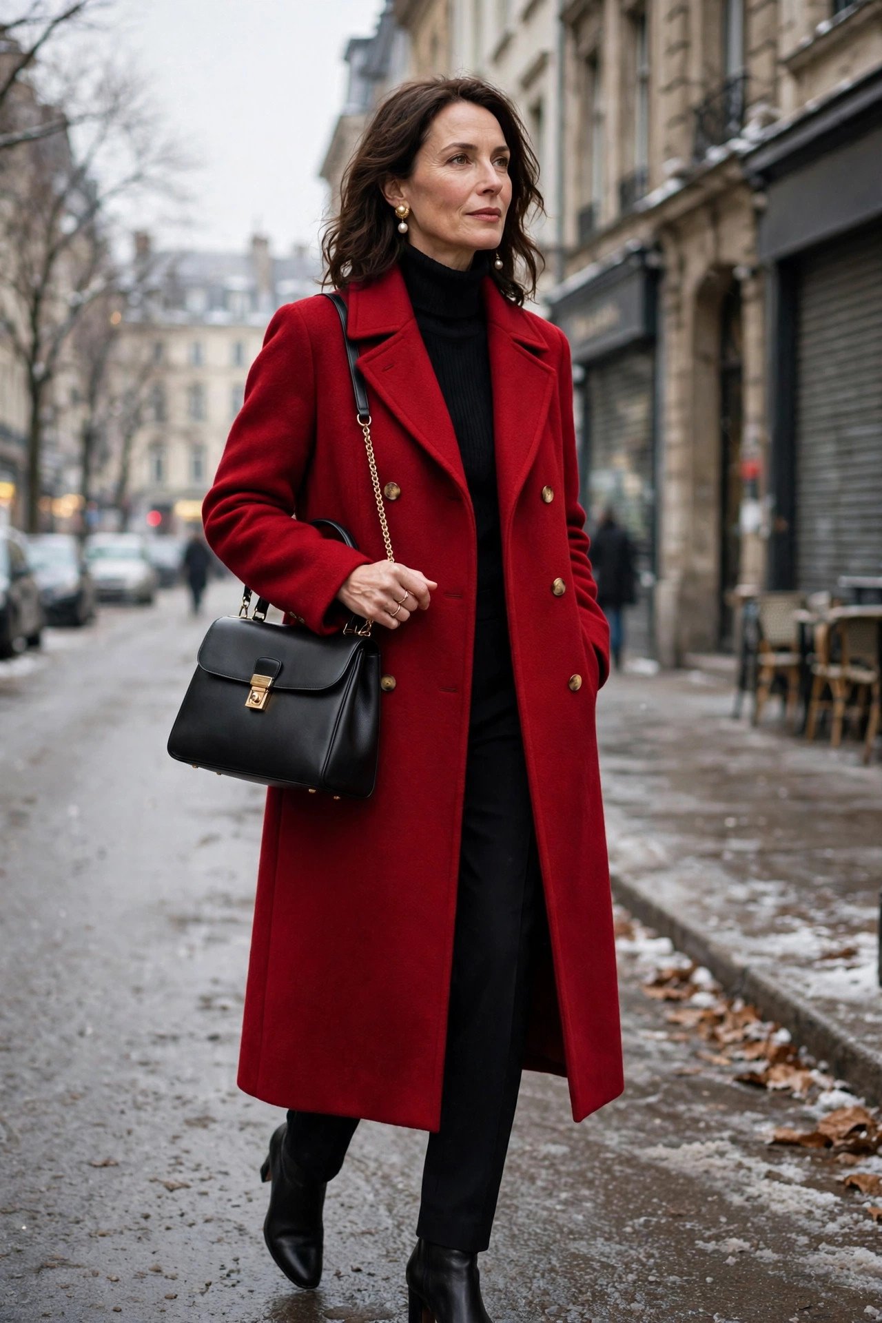 Mature woman with timeless accessories