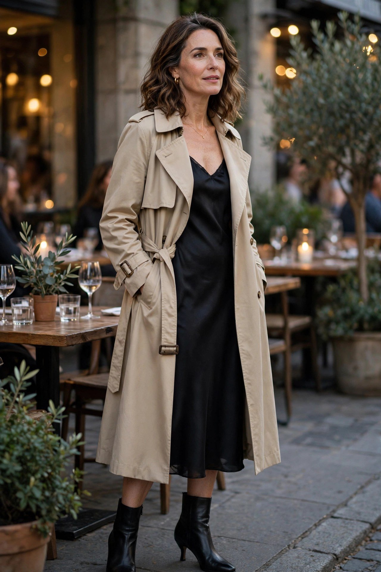 Woman in a trench coat