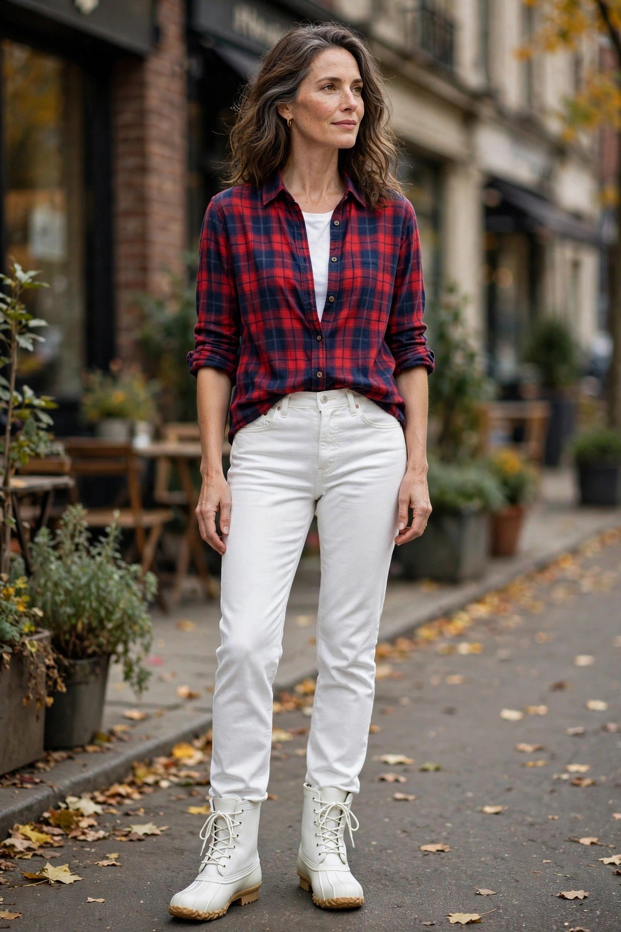 Light-toned winter boots, elegant styling
