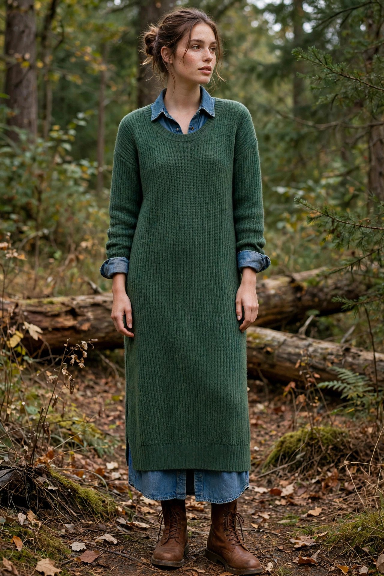Young woman wearing a casual cardigan outfit
