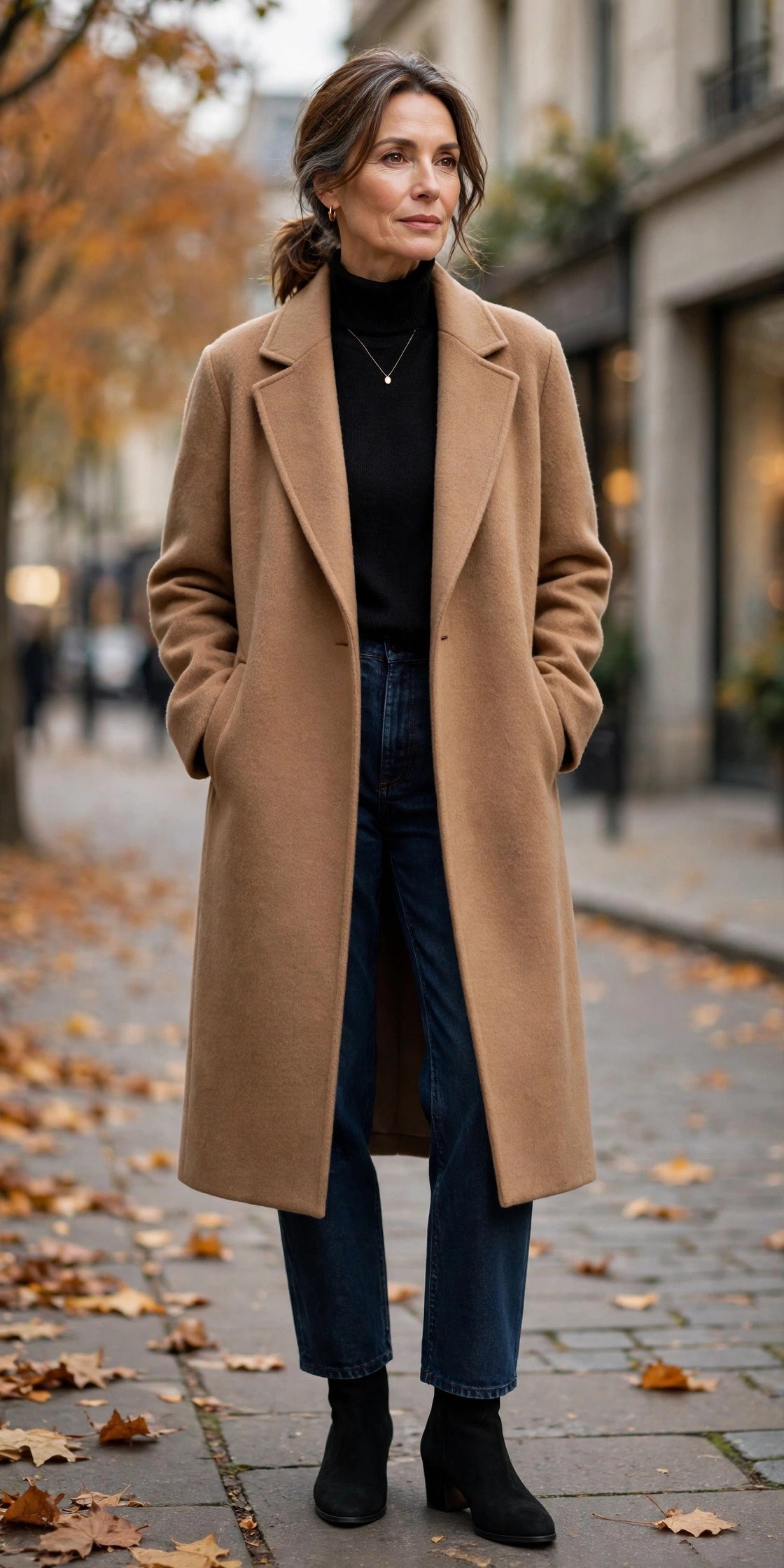 Effortless fall fashion outfit for women over 60