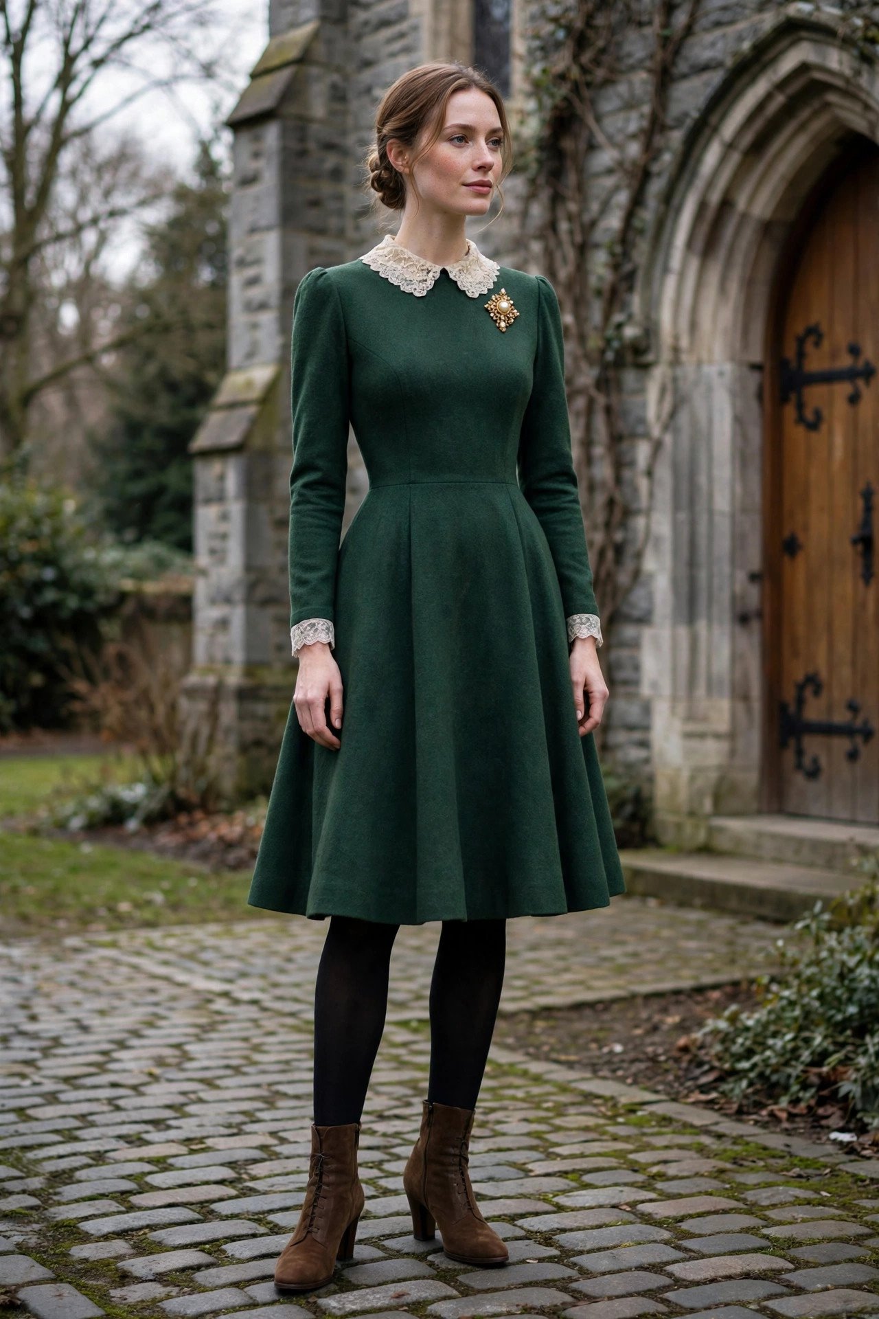 Vintage inspired Sunday dress for church
