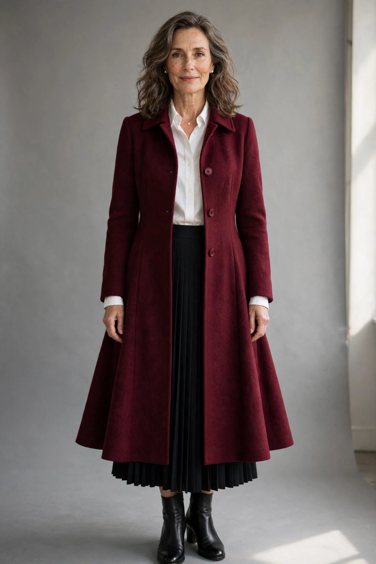 Long coat with polished church outfit