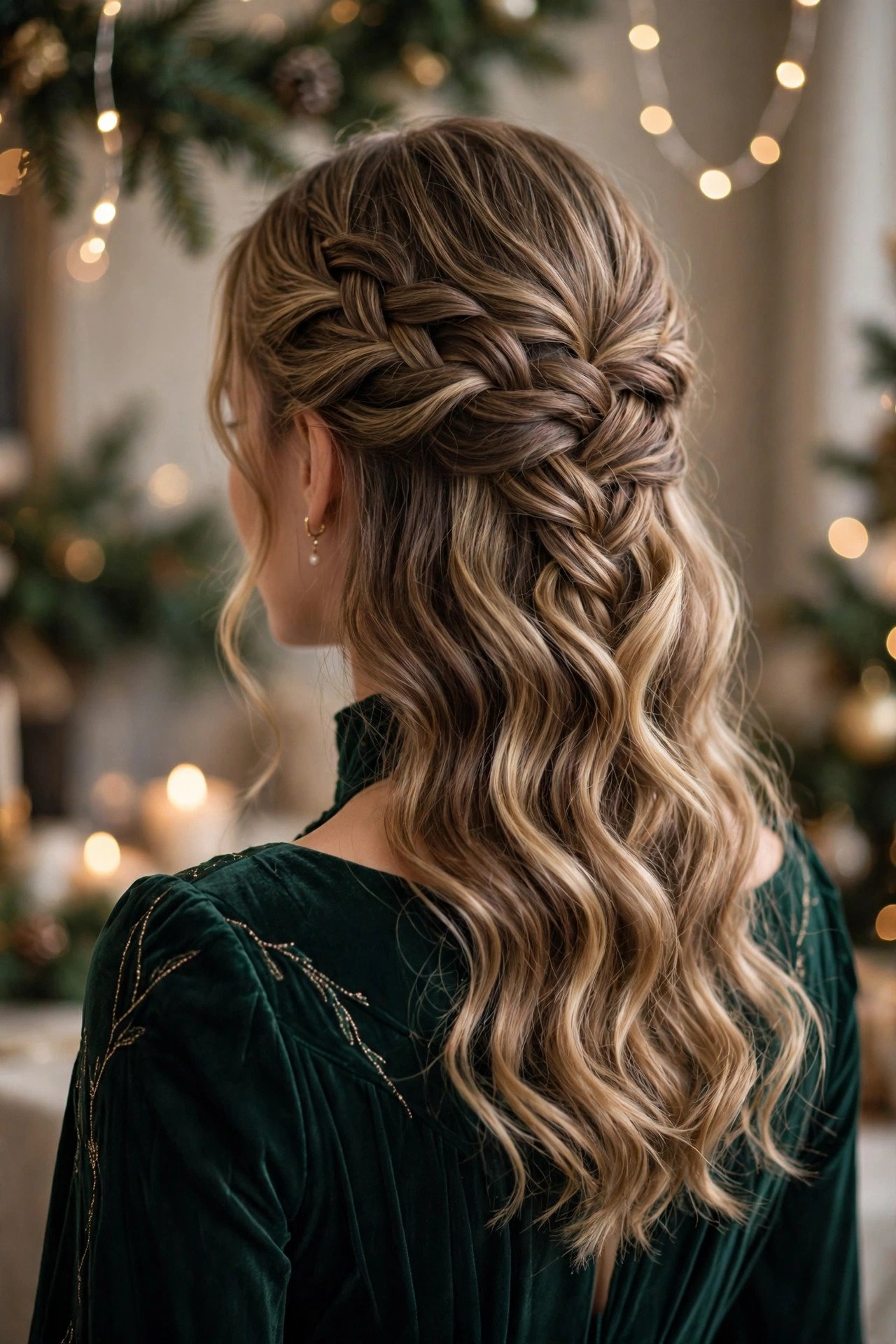 Waterfall braid into soft waves