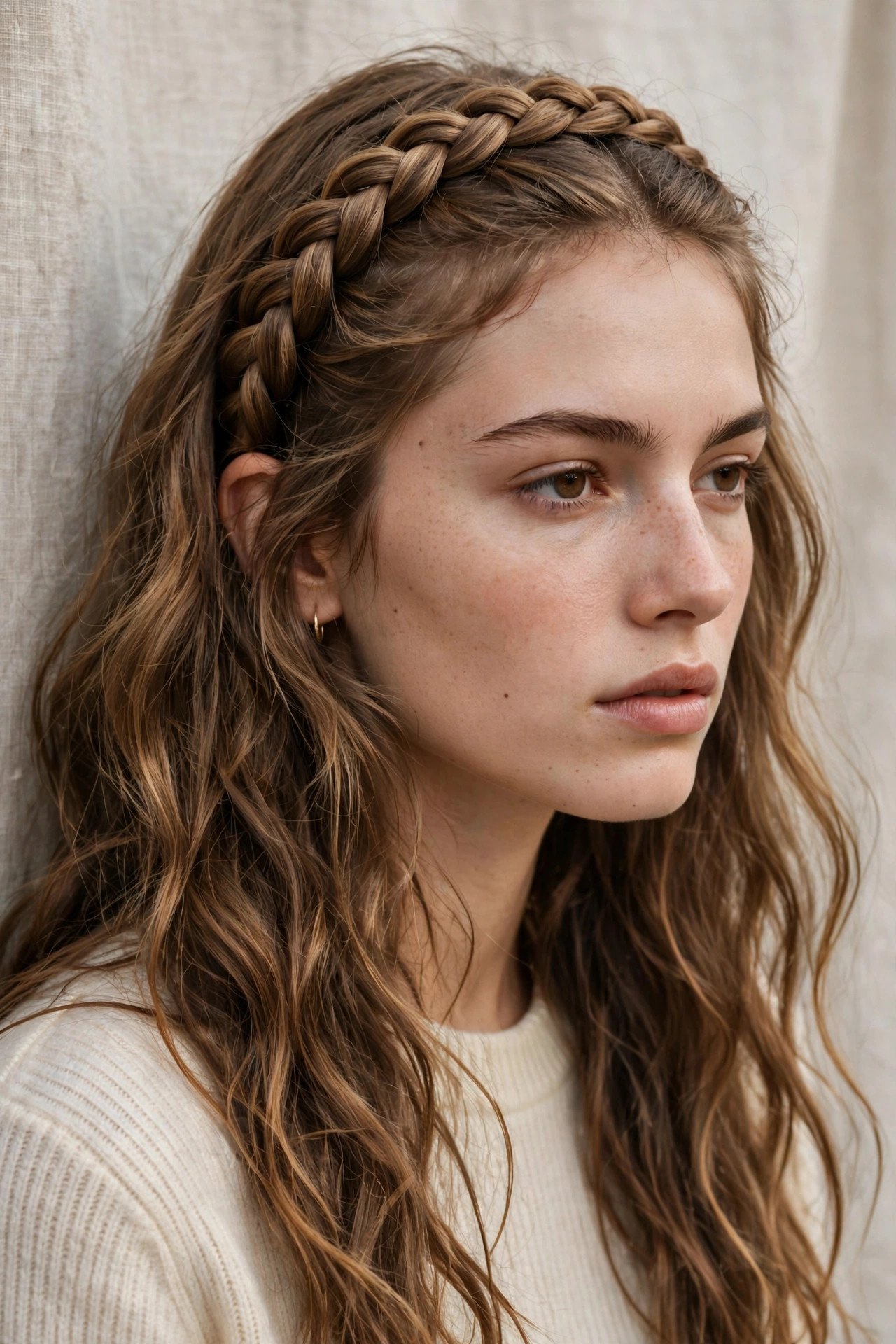 Braided headband made from own hair