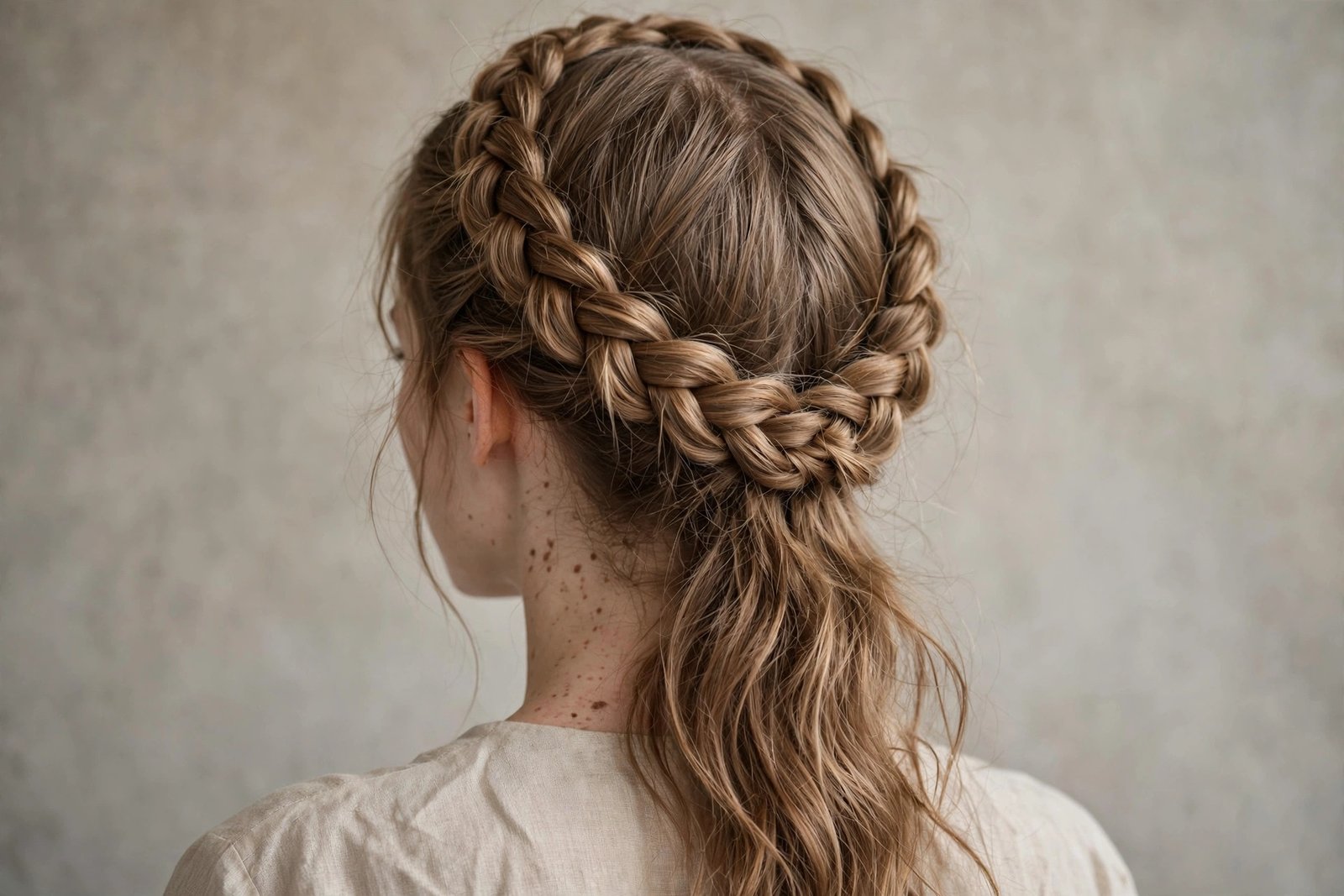 Beginner dutch braid crown