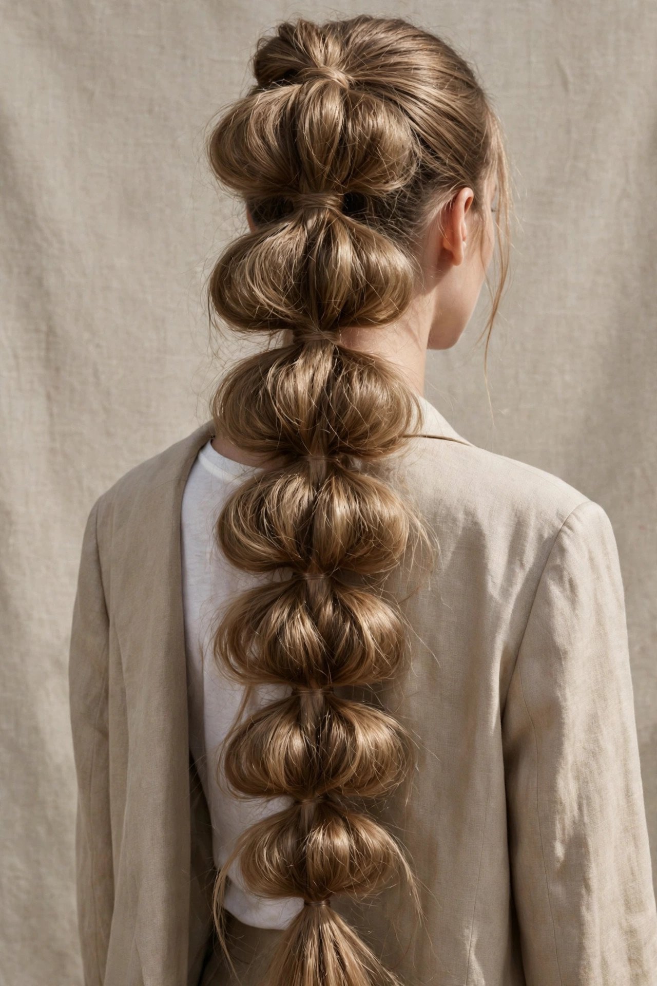 Pull through braid on long hair