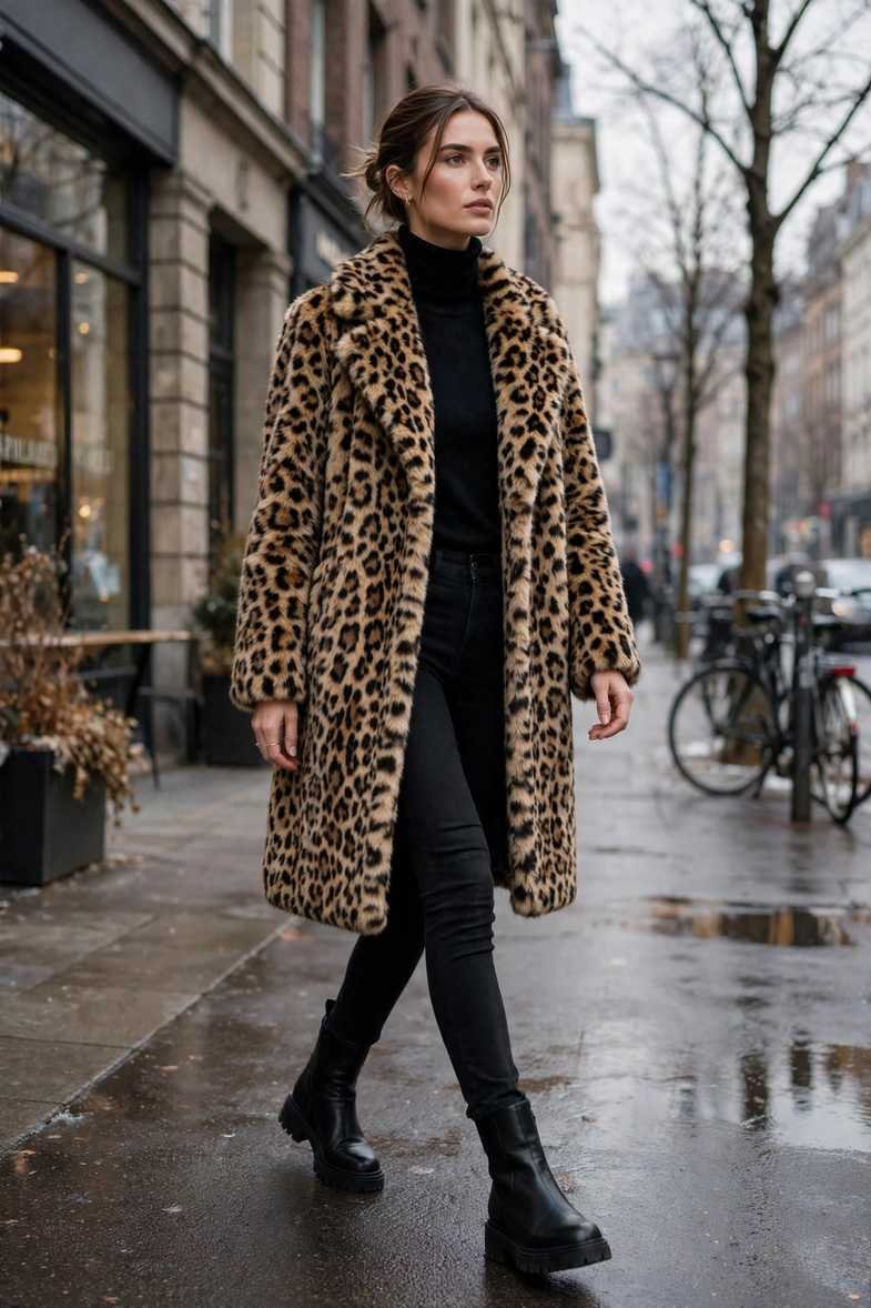 Faux Fur Coat as the Statement