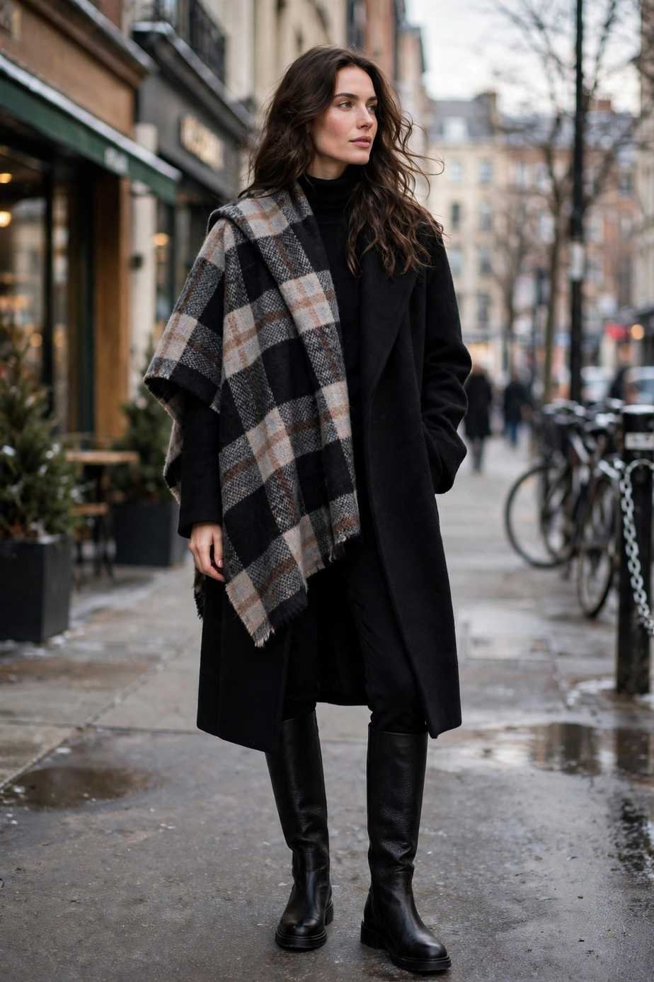 Oversized Scarf as the Statement