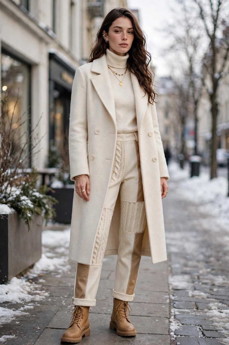 All-Cream Winter Outfit
