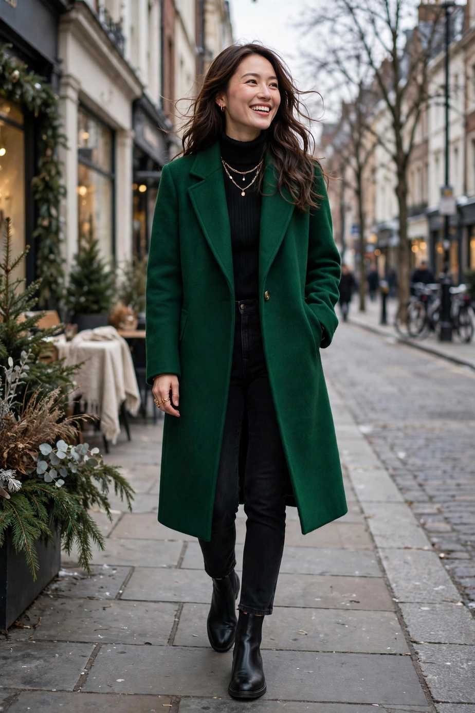 Green Coat and Black Base