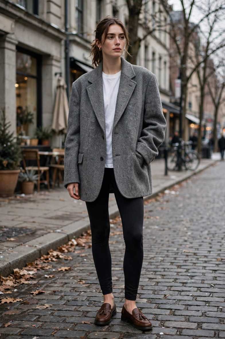 Oversized Blazer and Leggings