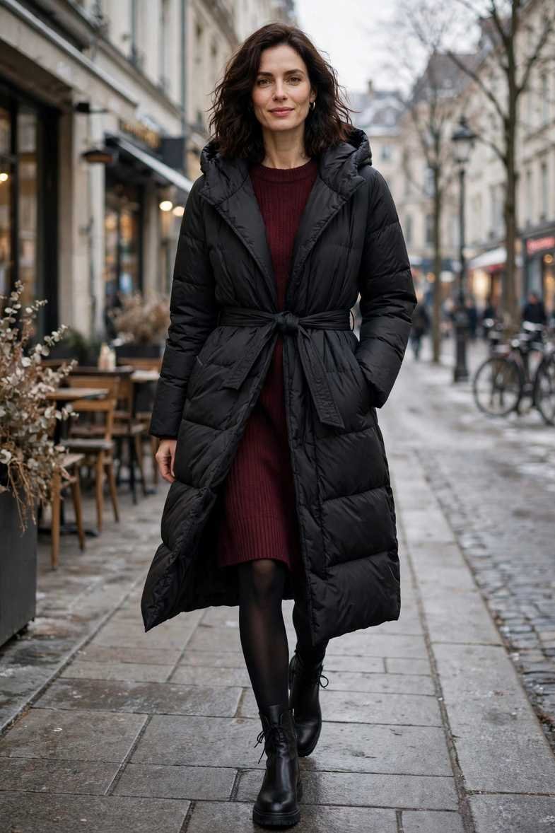 Long Puffer and Dress