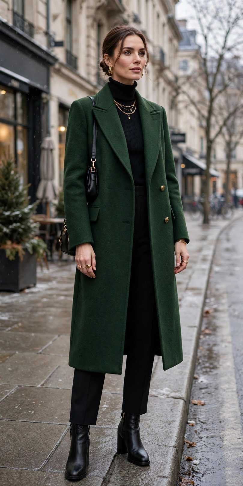 Green Coat and Black Base