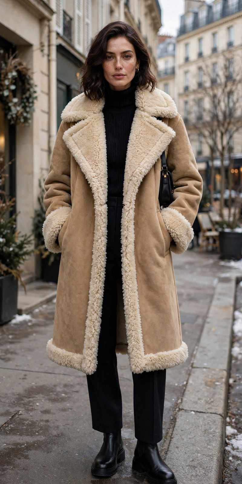 Sophisticated shearling coat