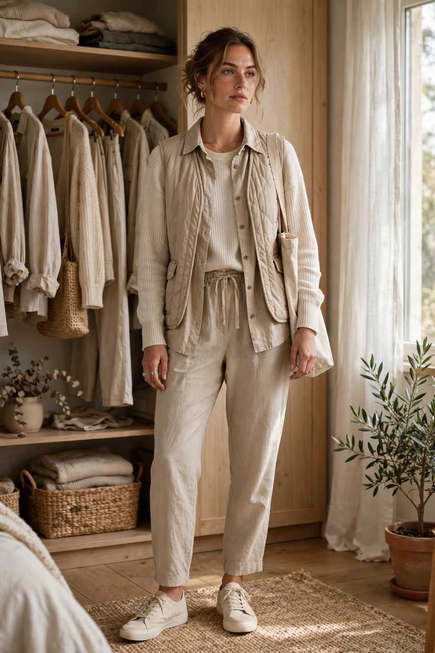 Mix-and-match neutrals from your closet