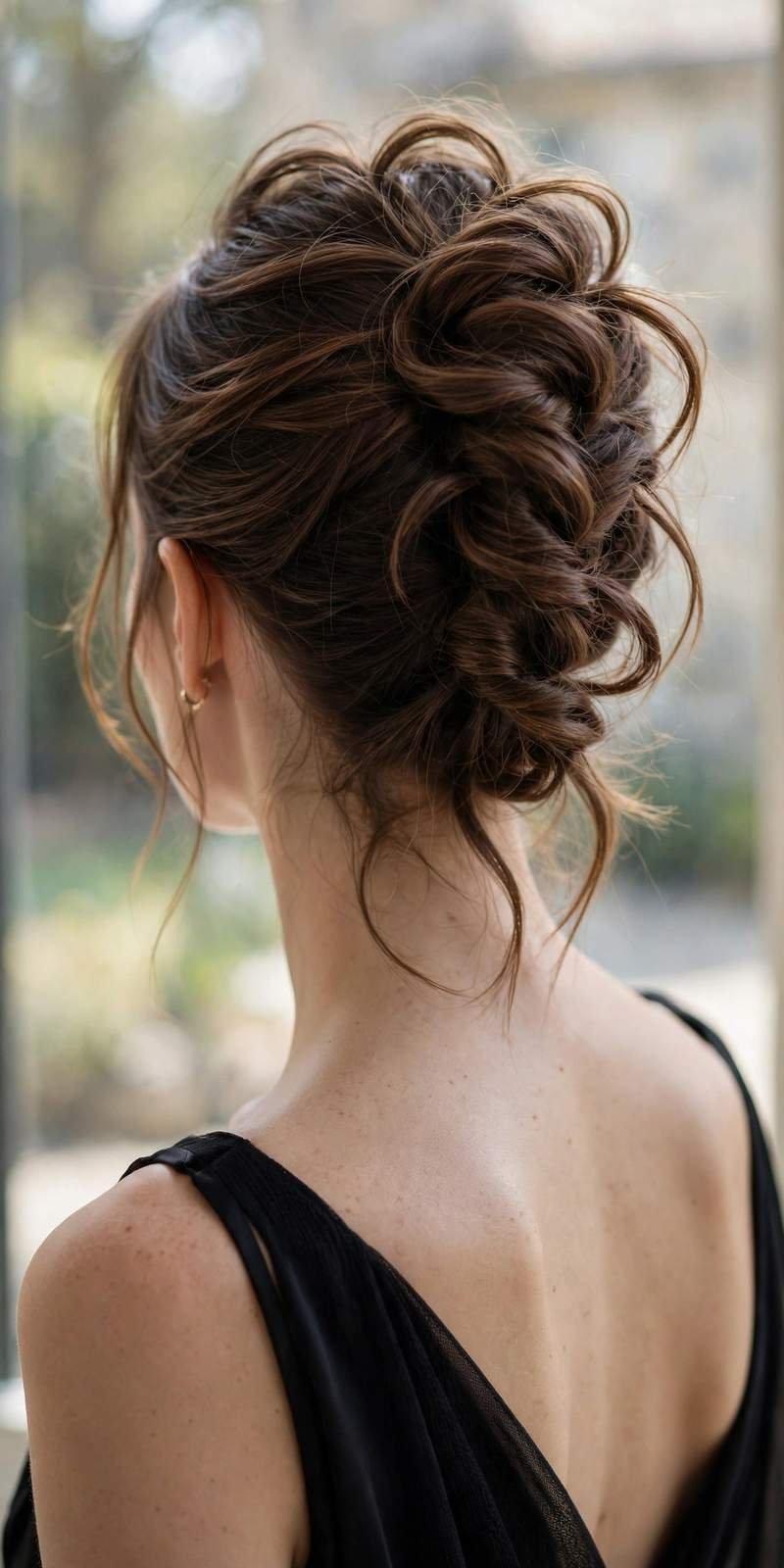 Modern tousled French twist