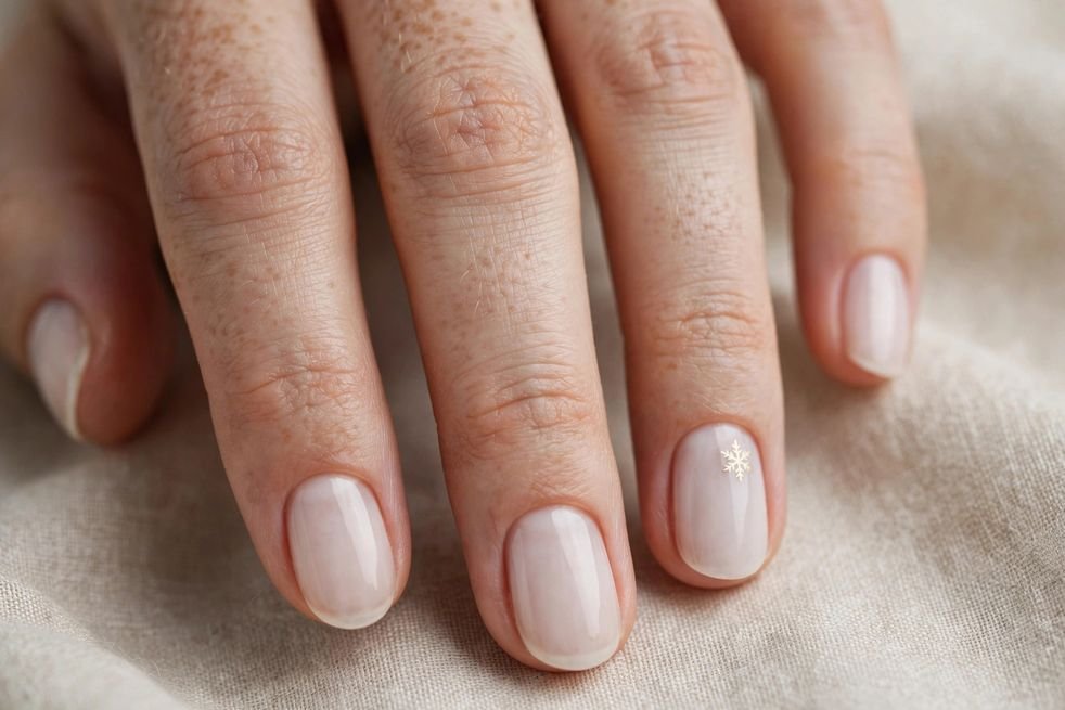 Soft White Wash nail design