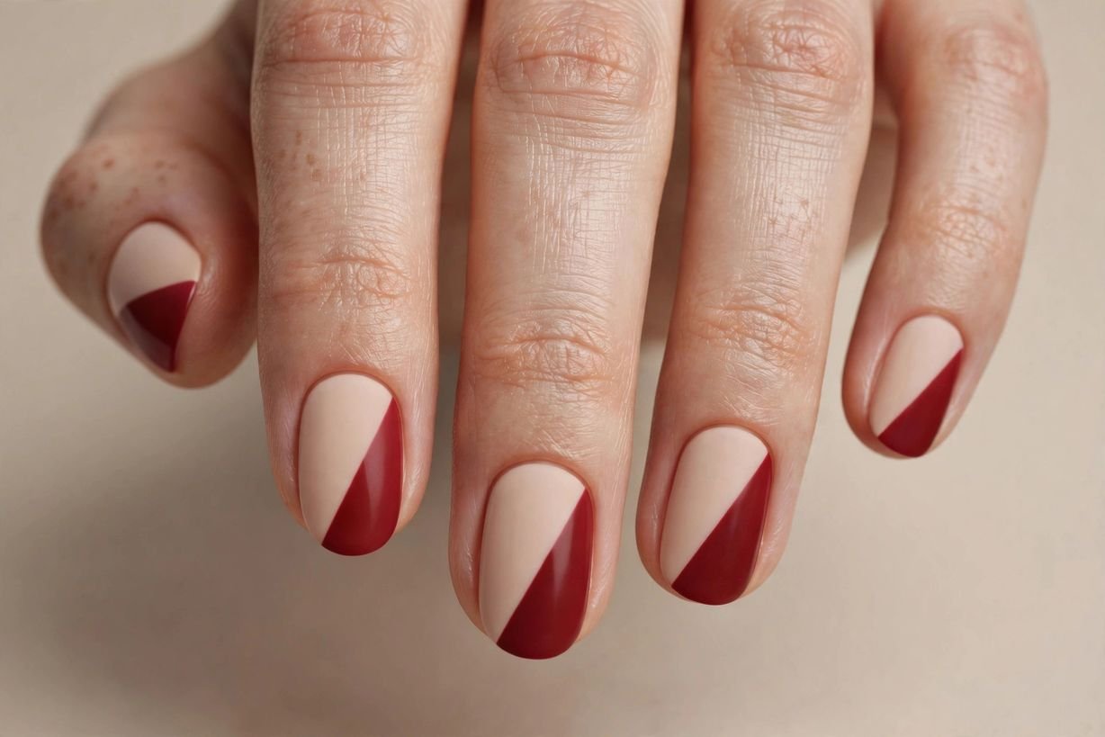 Two-Tone Minimal nail design