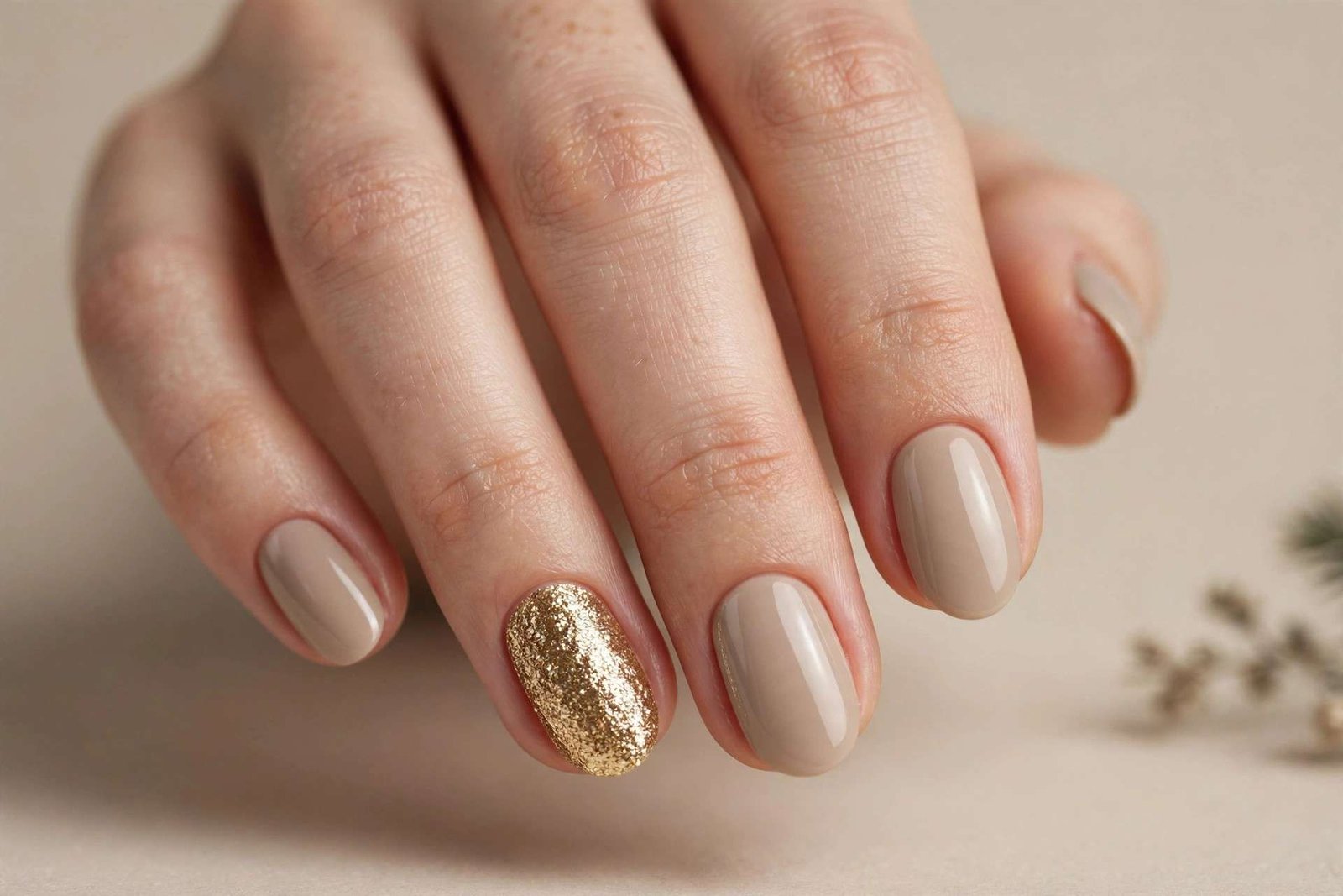 One Glitter Nail nail design