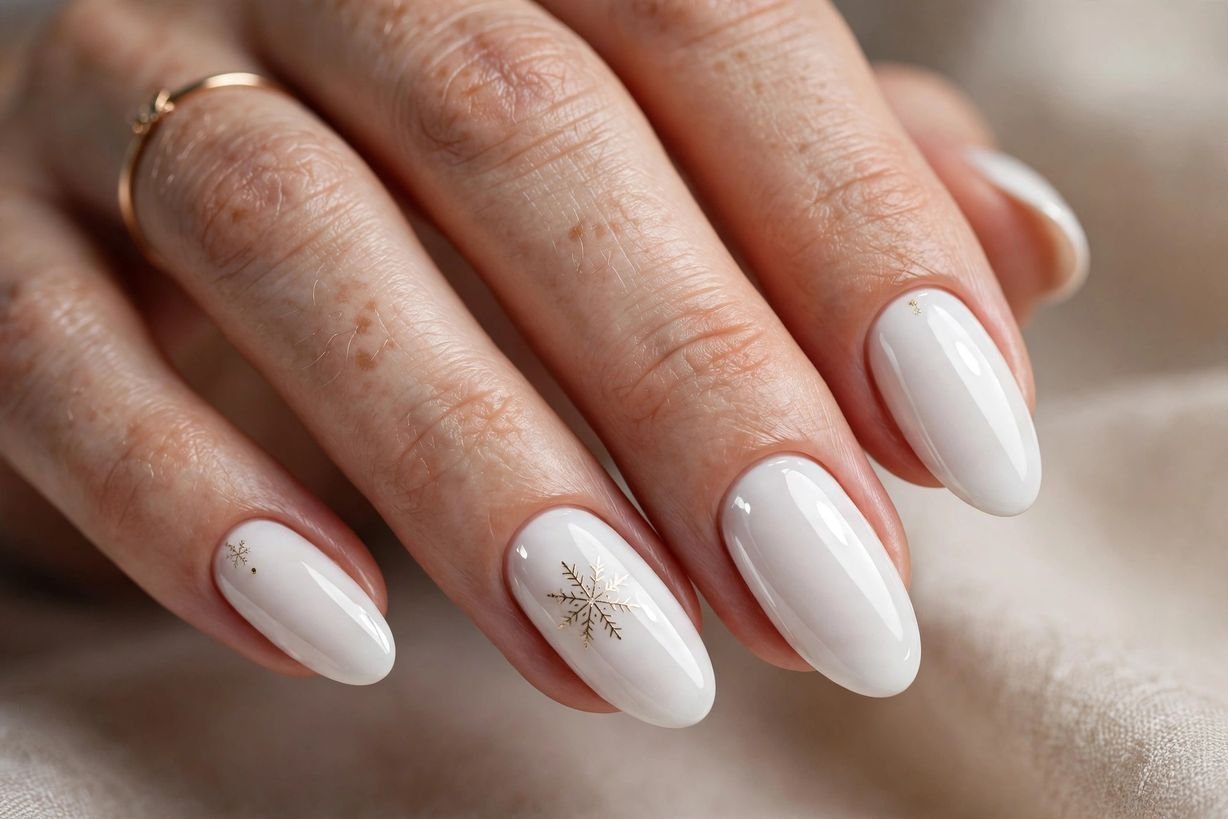 Snow White Gloss nail design