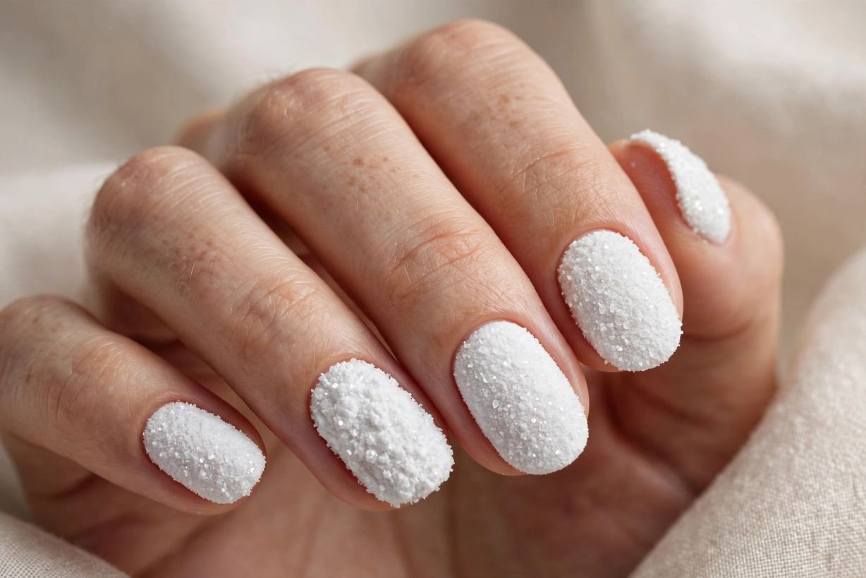 Snowdrift Texture nail design