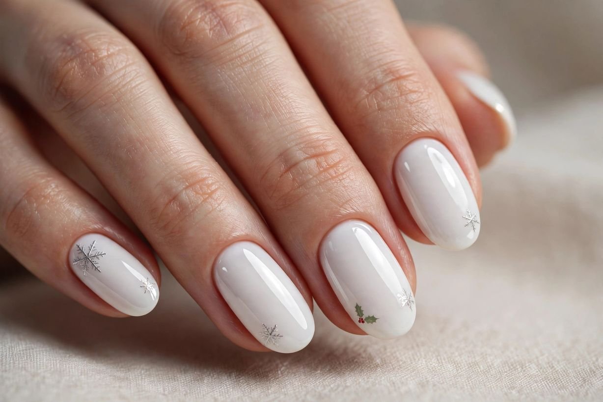 Snow White Gloss nail design