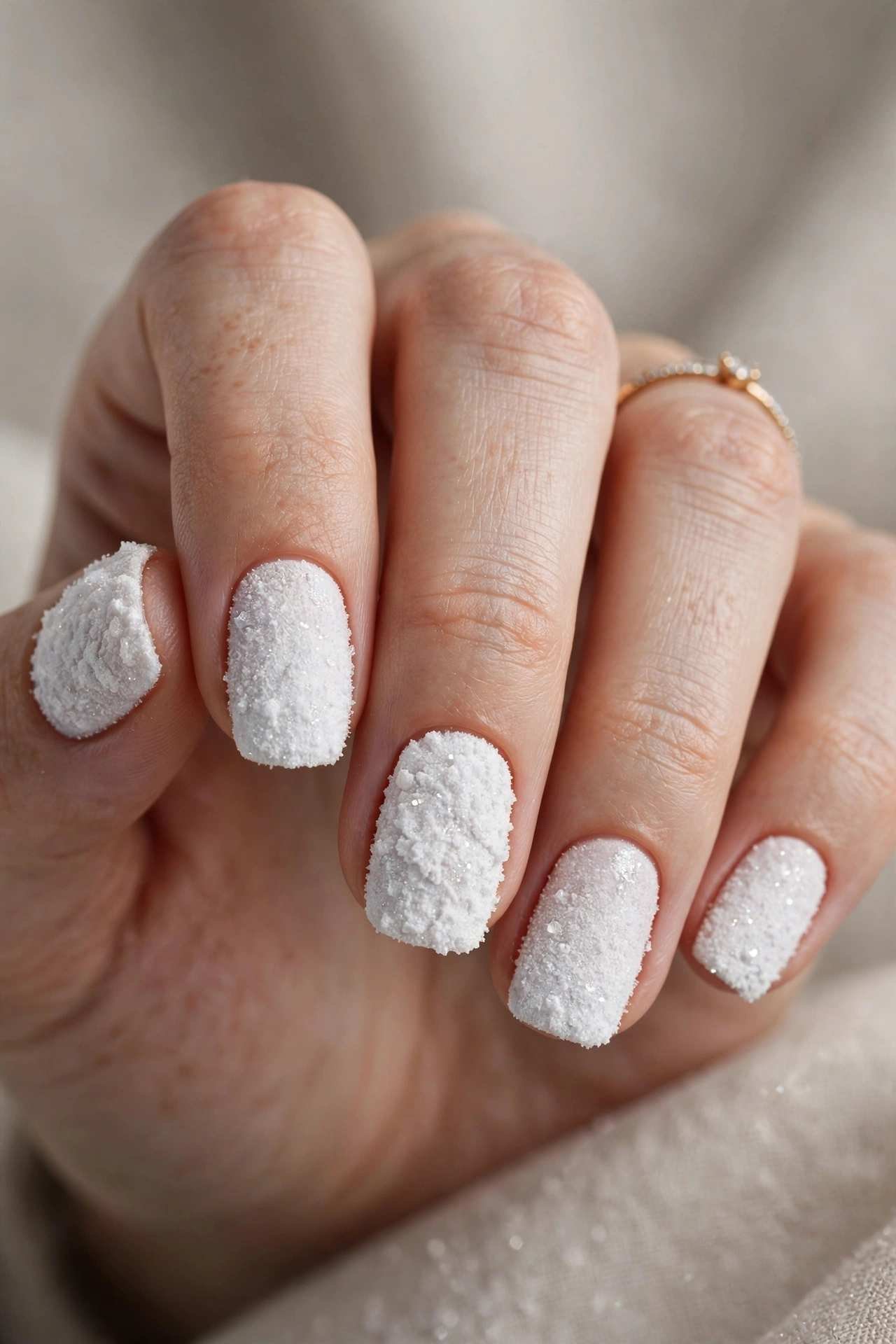 Snowdrift Texture nail design