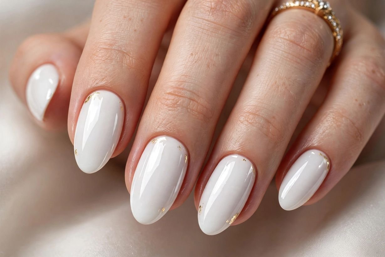 Snow White Gloss nail design