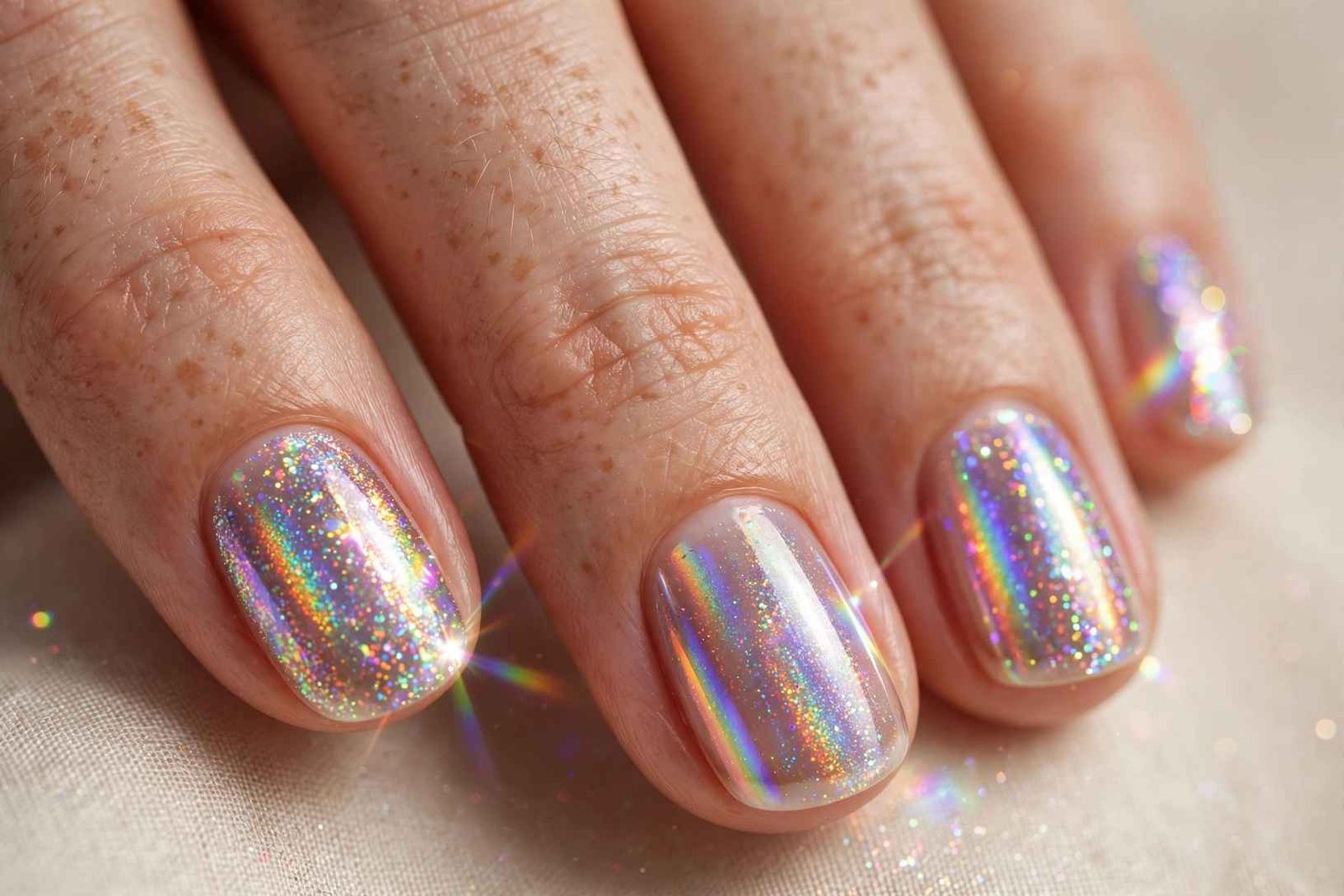 Natural with Topper nail design