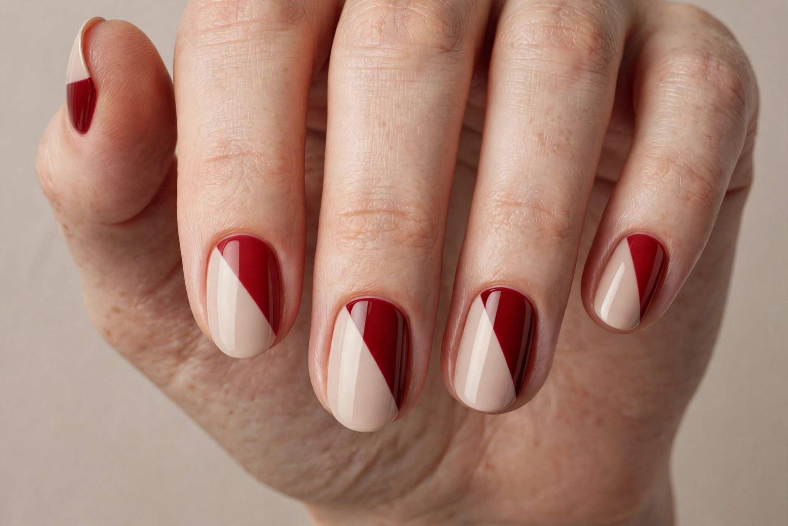 Two-Tone Minimal nail design