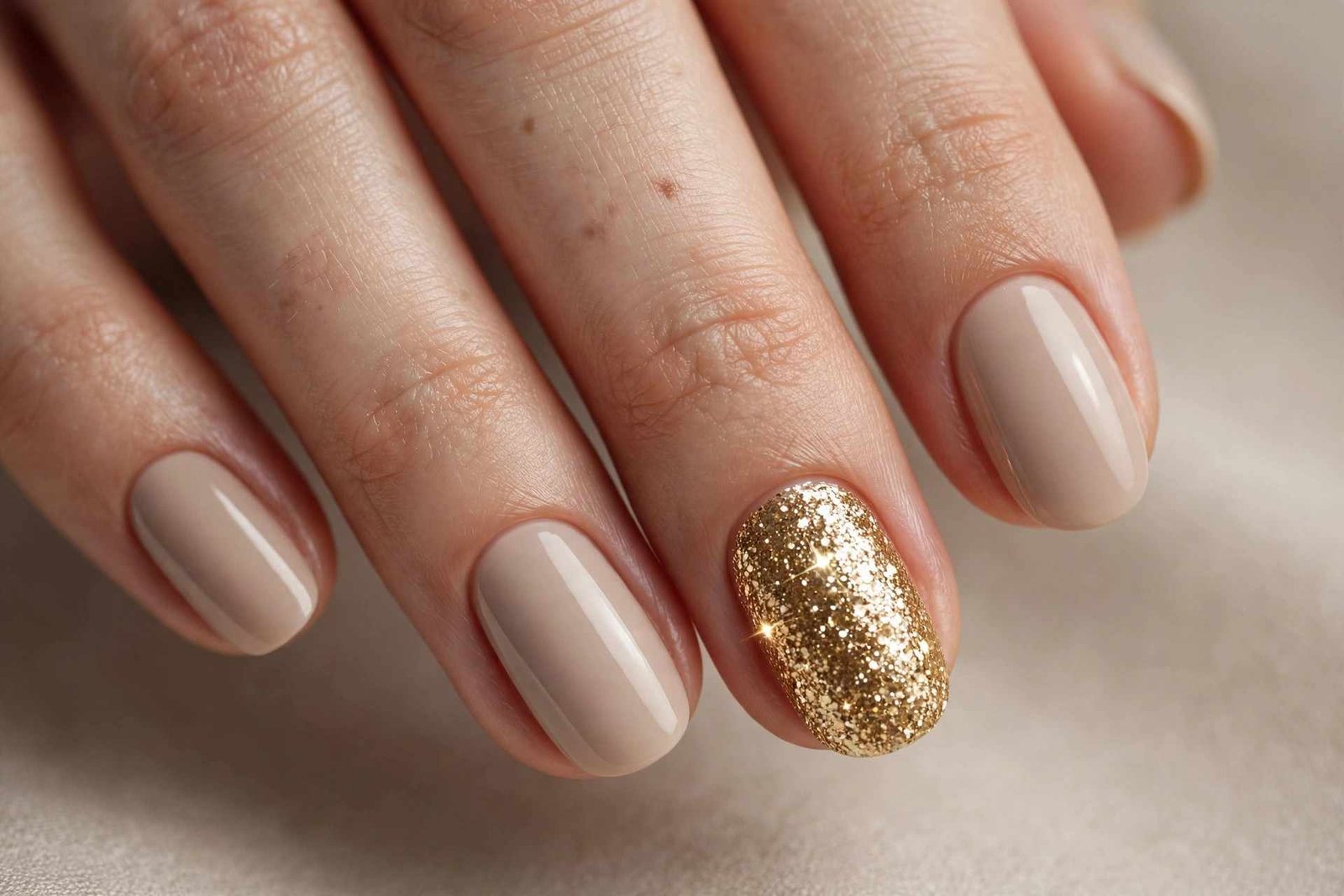 One Glitter Nail nail design